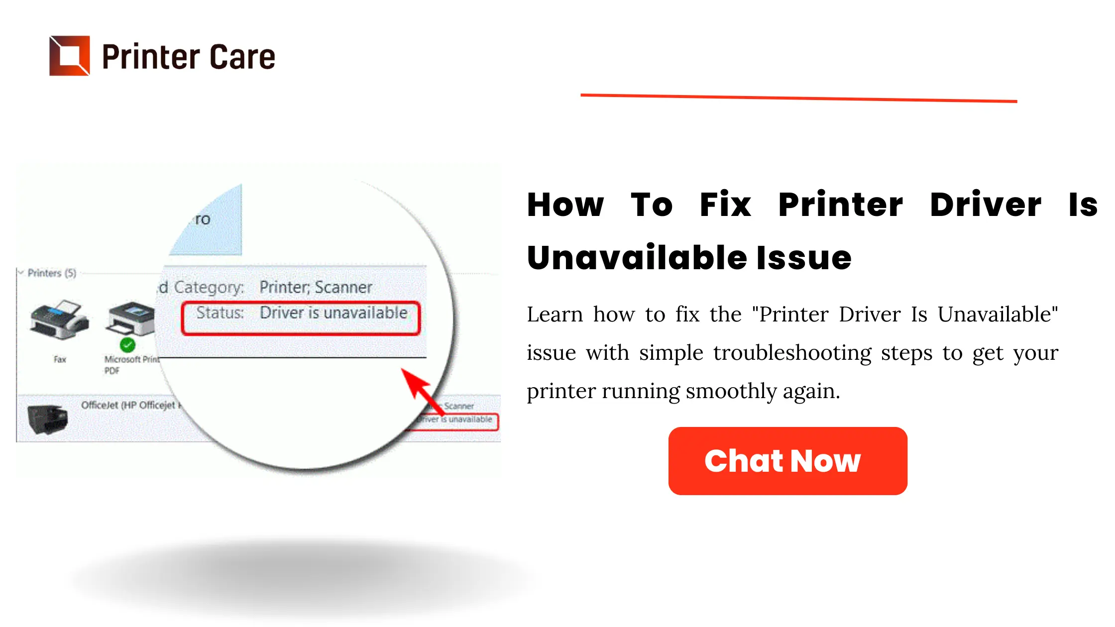 Printer Driver Is Unavailable Issue