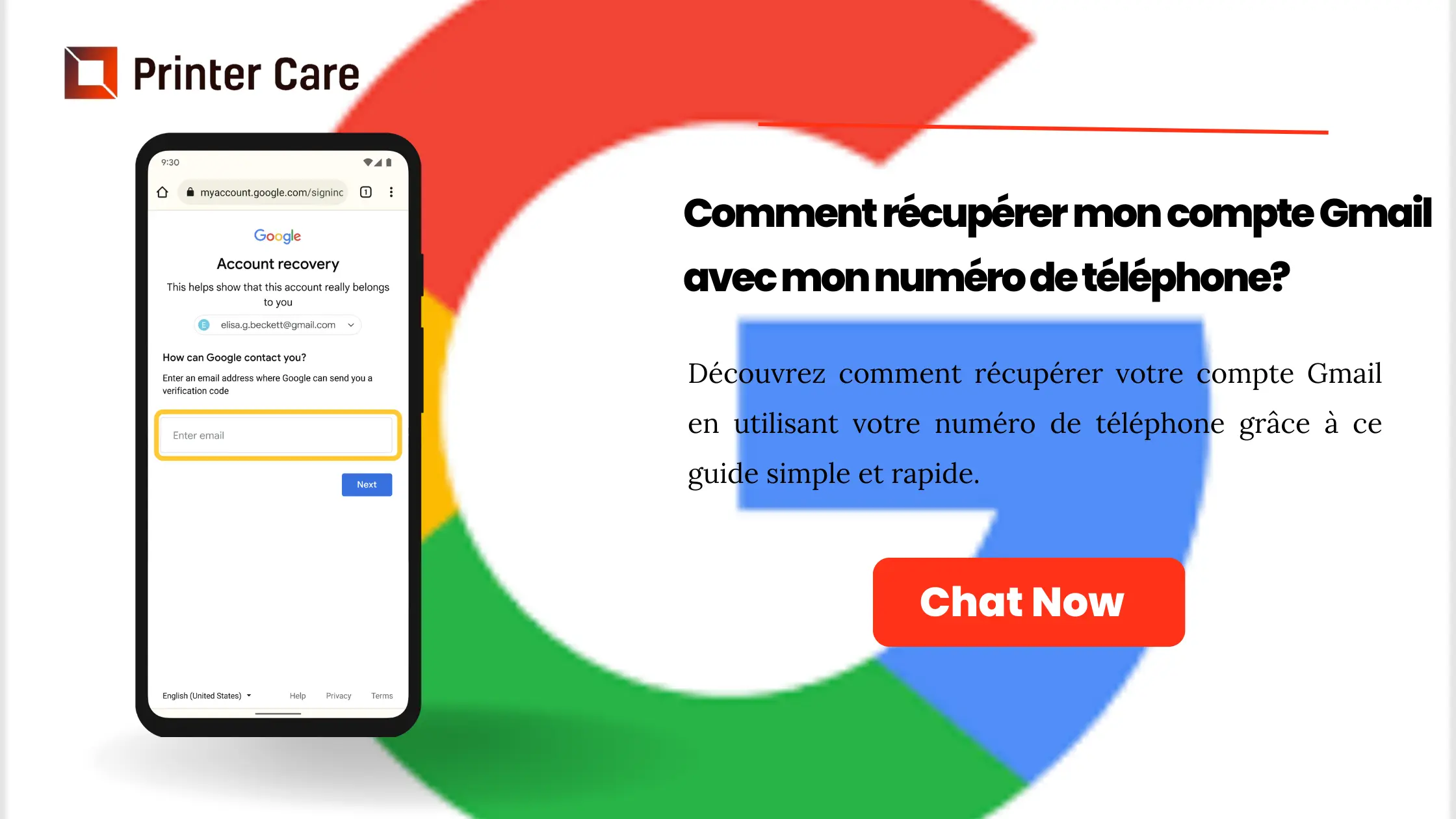 Comment récupérer mon compte Gmail avec mon numéro de téléphone