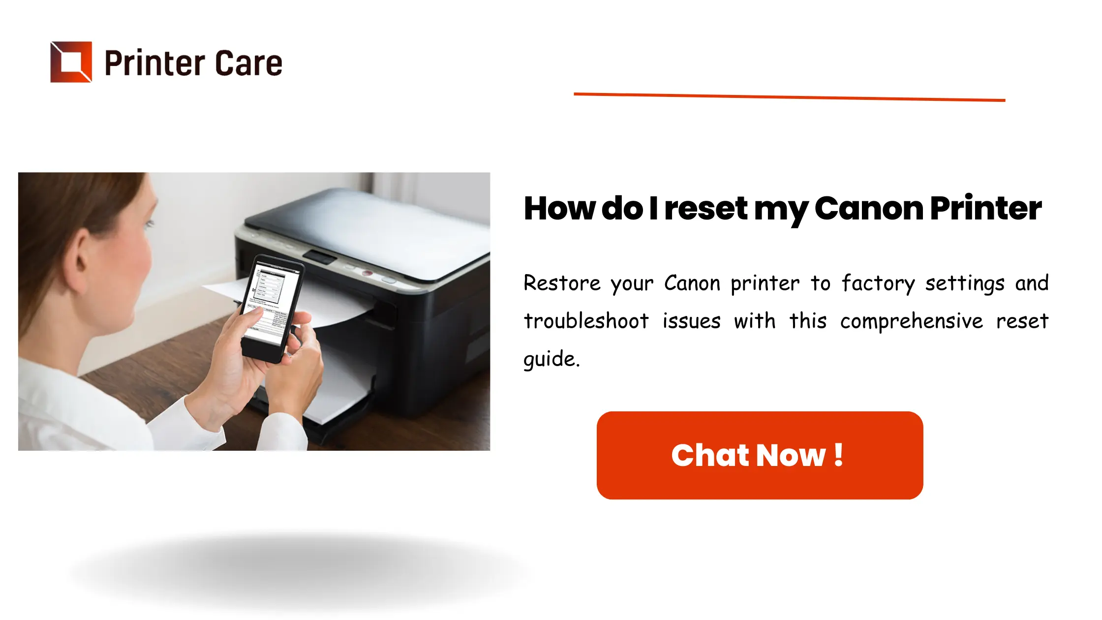 How do I reset my Canon Printer